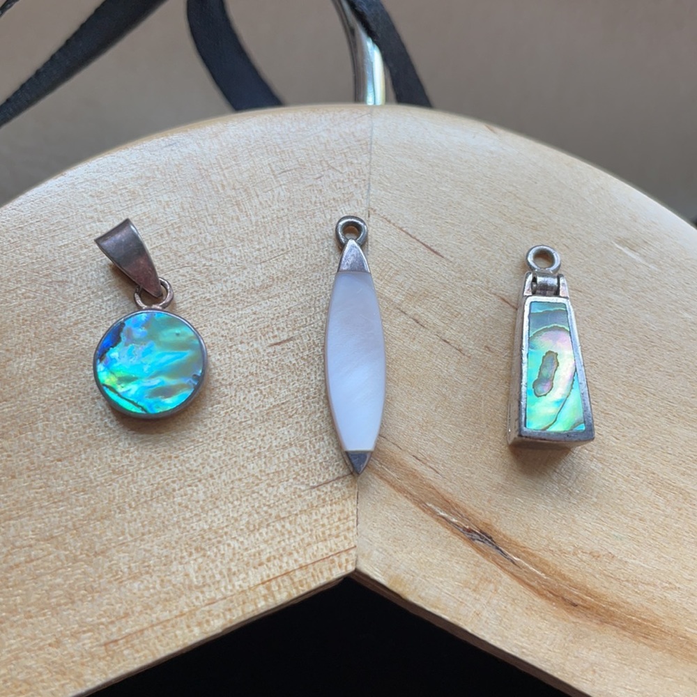 Sterling silver pendants (3)